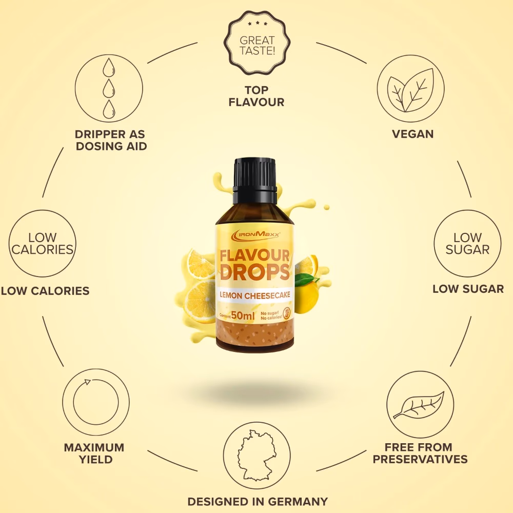 IronMaxx Flavour Drops Lemon Cheesecake 50ml 2