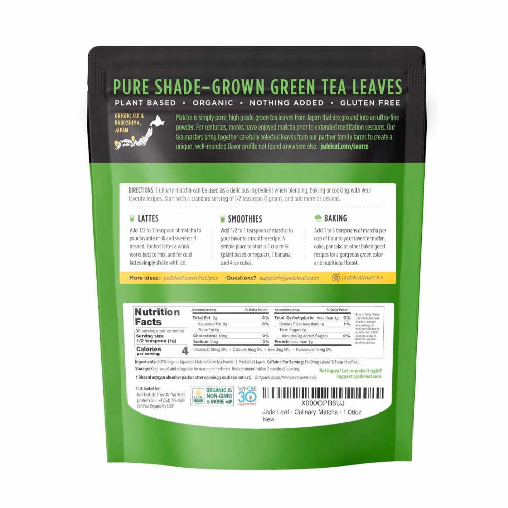 Jade Leaf Organic Japanese Matcha 30gm 2