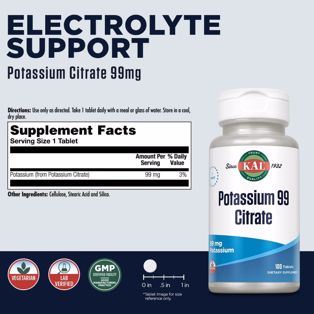 KAL Potassium Citrate 99 - 100 Tablets 5