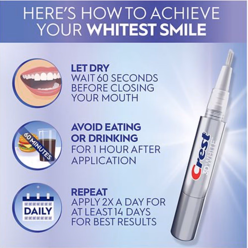 Crest 3D White Teeth Whitening Pen 2ML 4