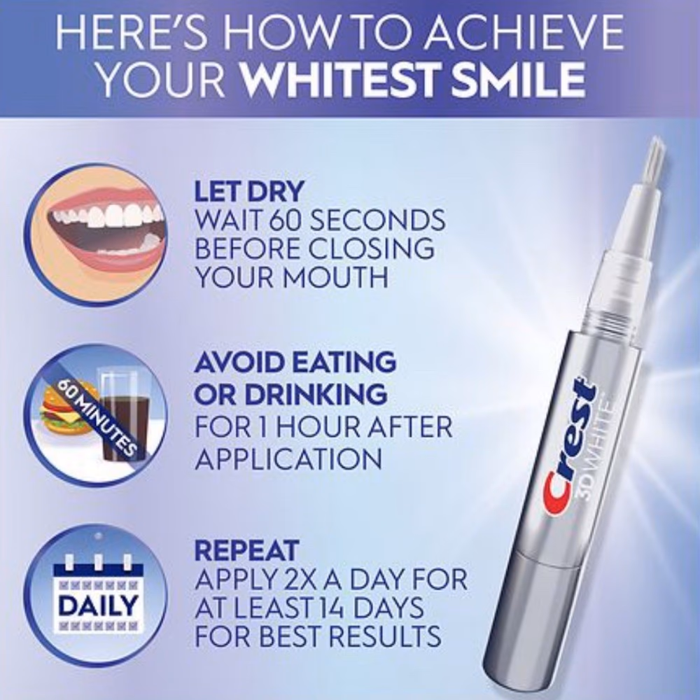 Crest 3D White Teeth Whitening Pen 4ML 4