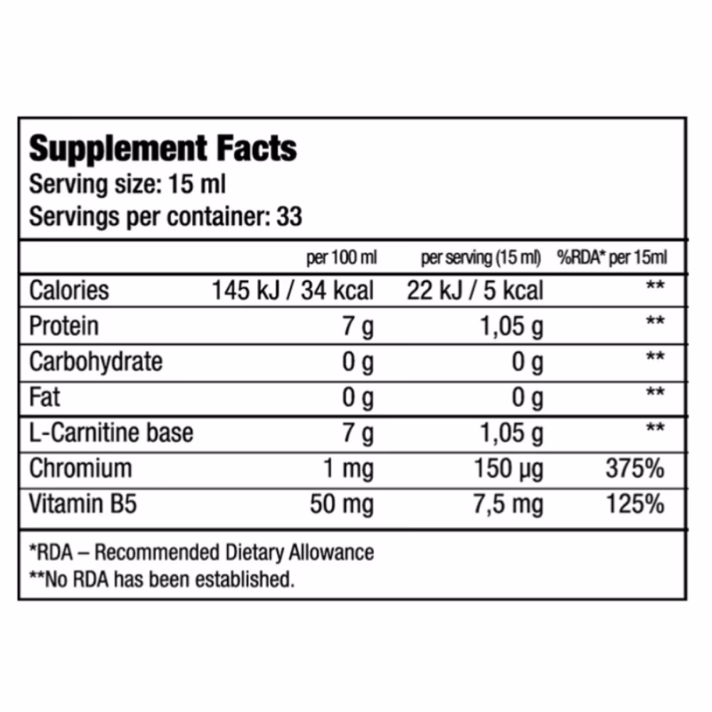 BioTechUSA L-Carnitine + Chrome Orange 500ml: Liquid Fat Metabolism Support with Chromium 2