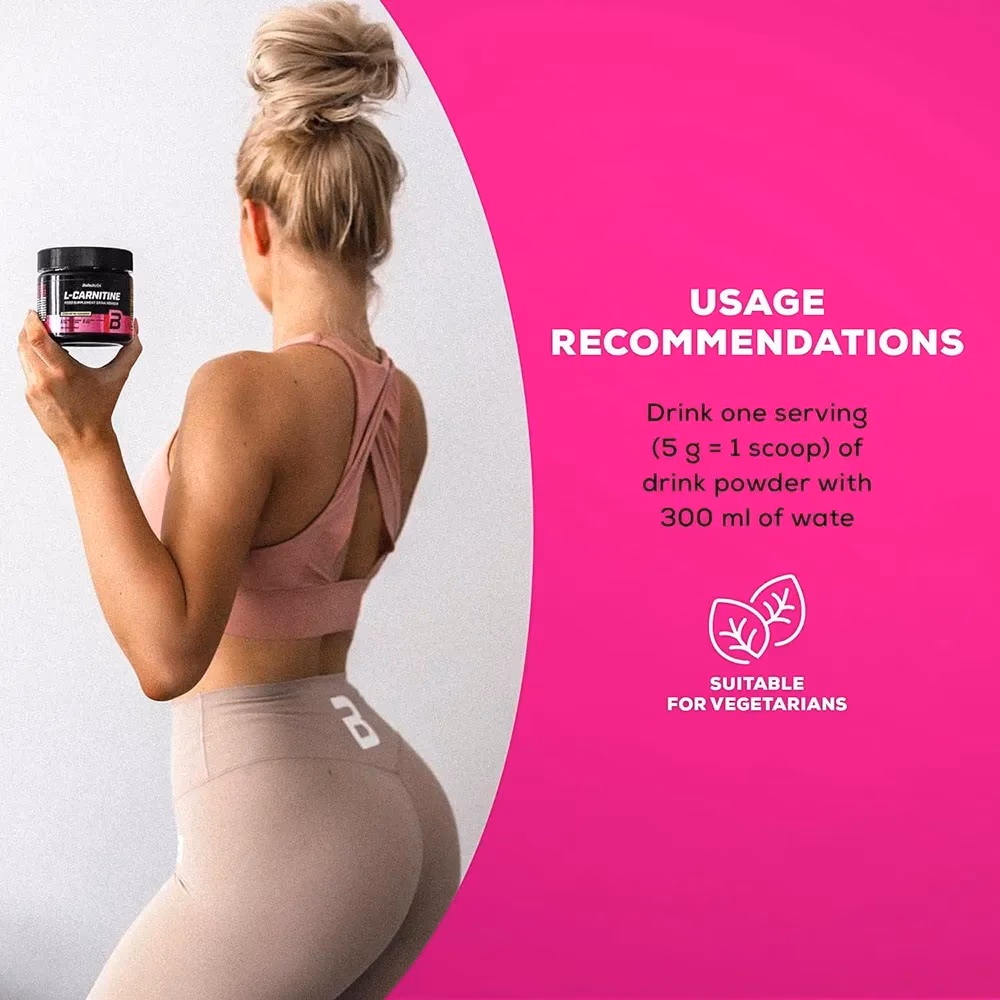 BioTechUSA L-Carnitine Powder Lemon Ice Tea 150g: Flavoured L-Carnitine for Fat Metabolism & Energy Support 4