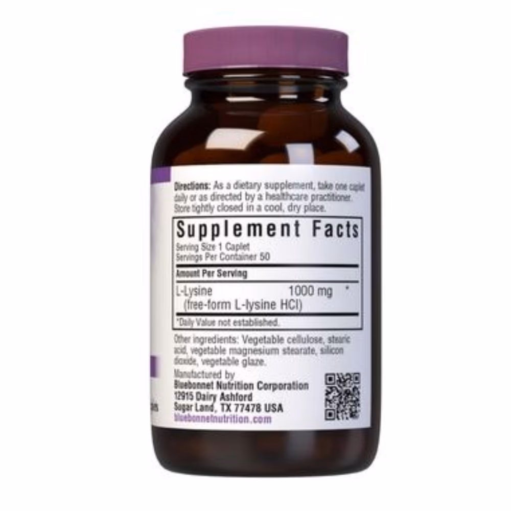 Bluebonnet L Lysine 1000mg 50 Caplets 2