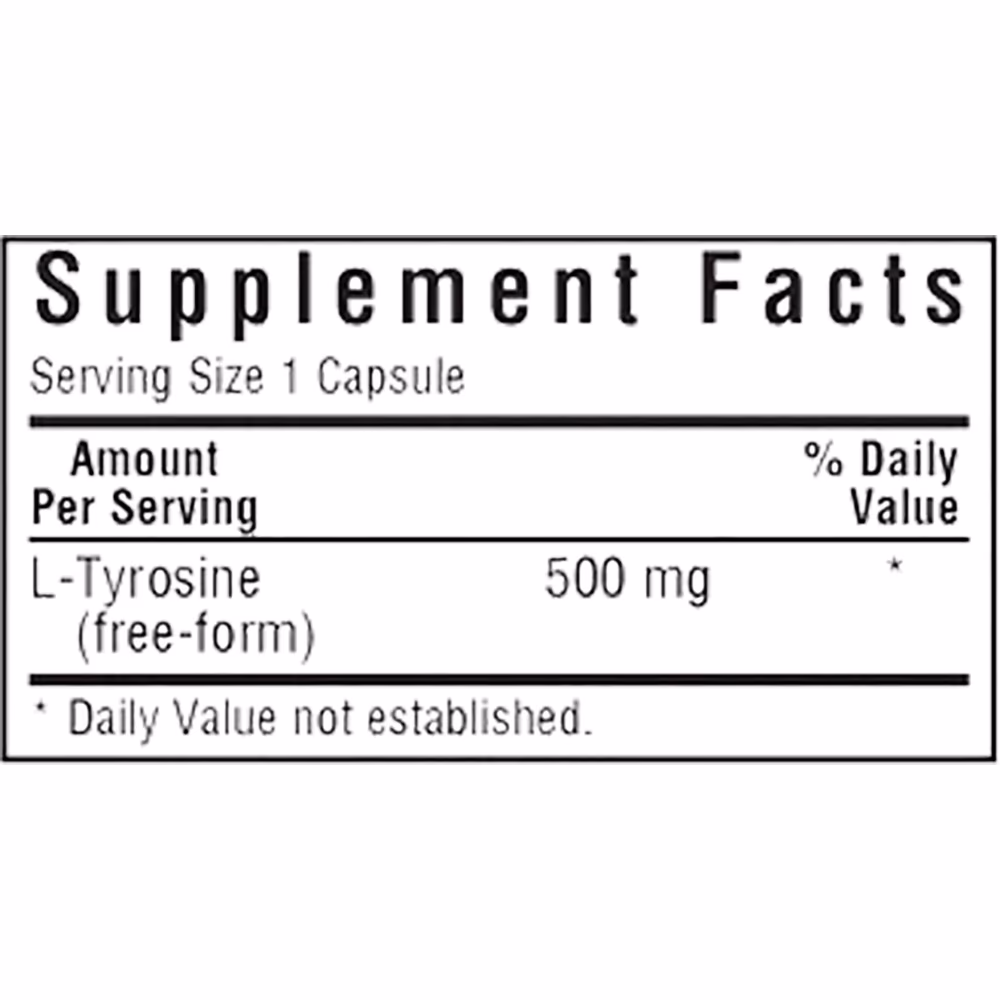 Bluebonnet L Tyrosine 500mg 50 Veg Caps 2