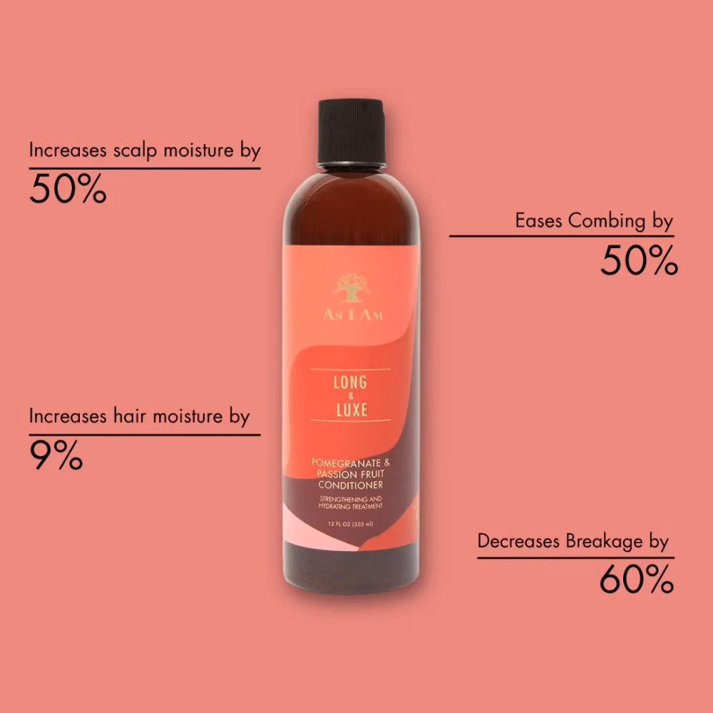 As I Am Long & Luxe Pomegranate & Passion Fruit Conditioner - 355ml 3