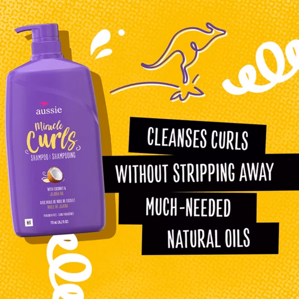 Aussie Miracle Curls Shampoo Coconut & Jojoba Oil 360ml 2