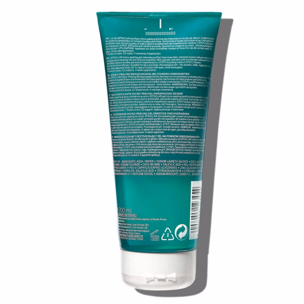 La Roche-Posay Effaclar Micro-Peeling Purifying Gel 200ml 2
