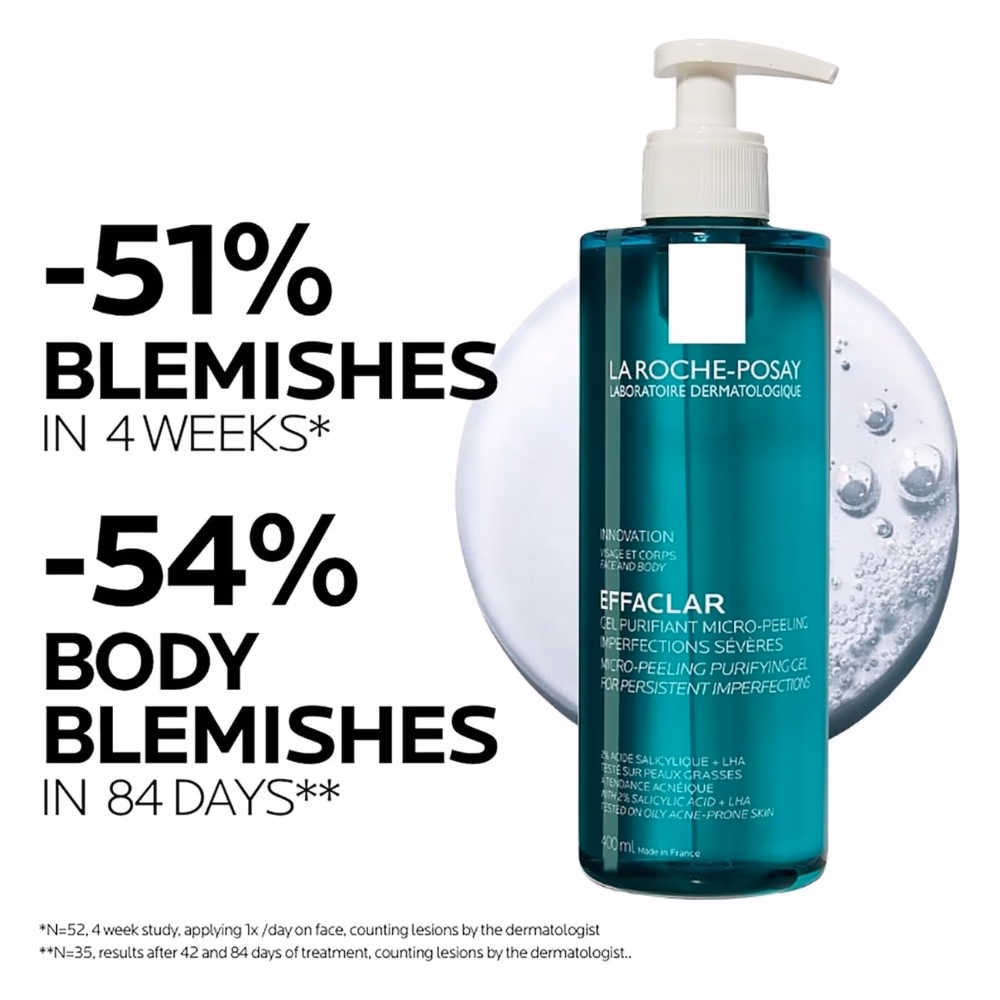 La Roche-Posay Effaclar Micro Peeling Purify Gel 400ml 4