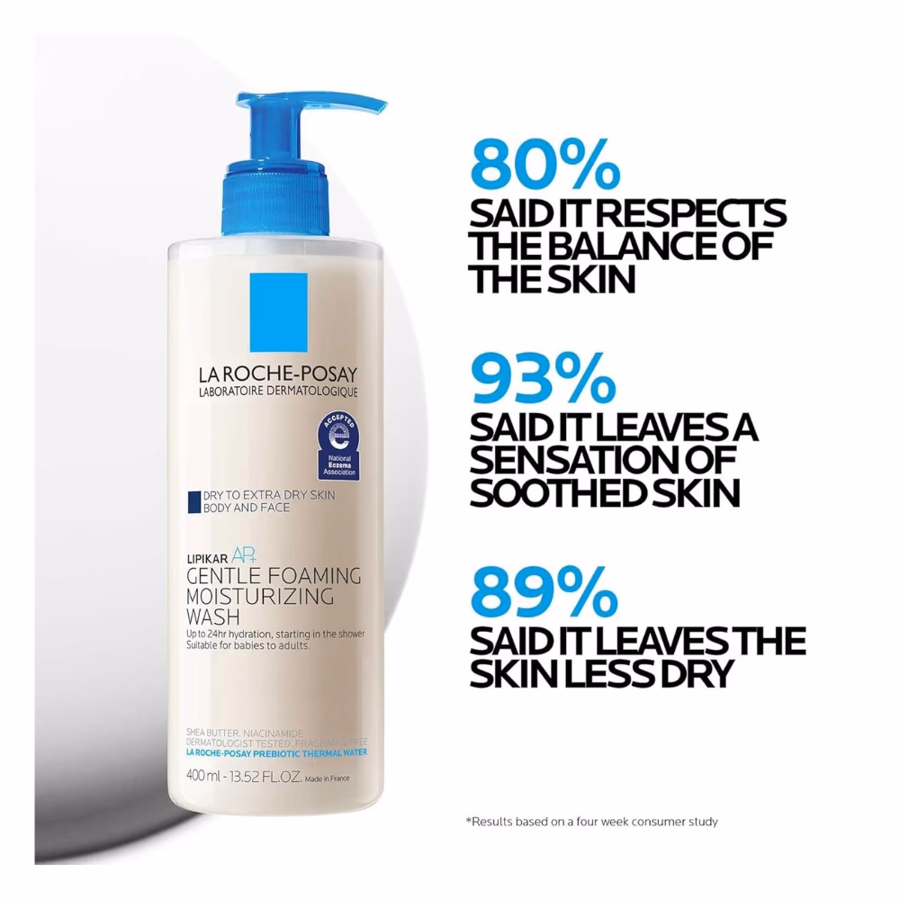 La Roche Posay Lipikar AP+ Gentle Foaming Moisturizing Wash (400ml)  2