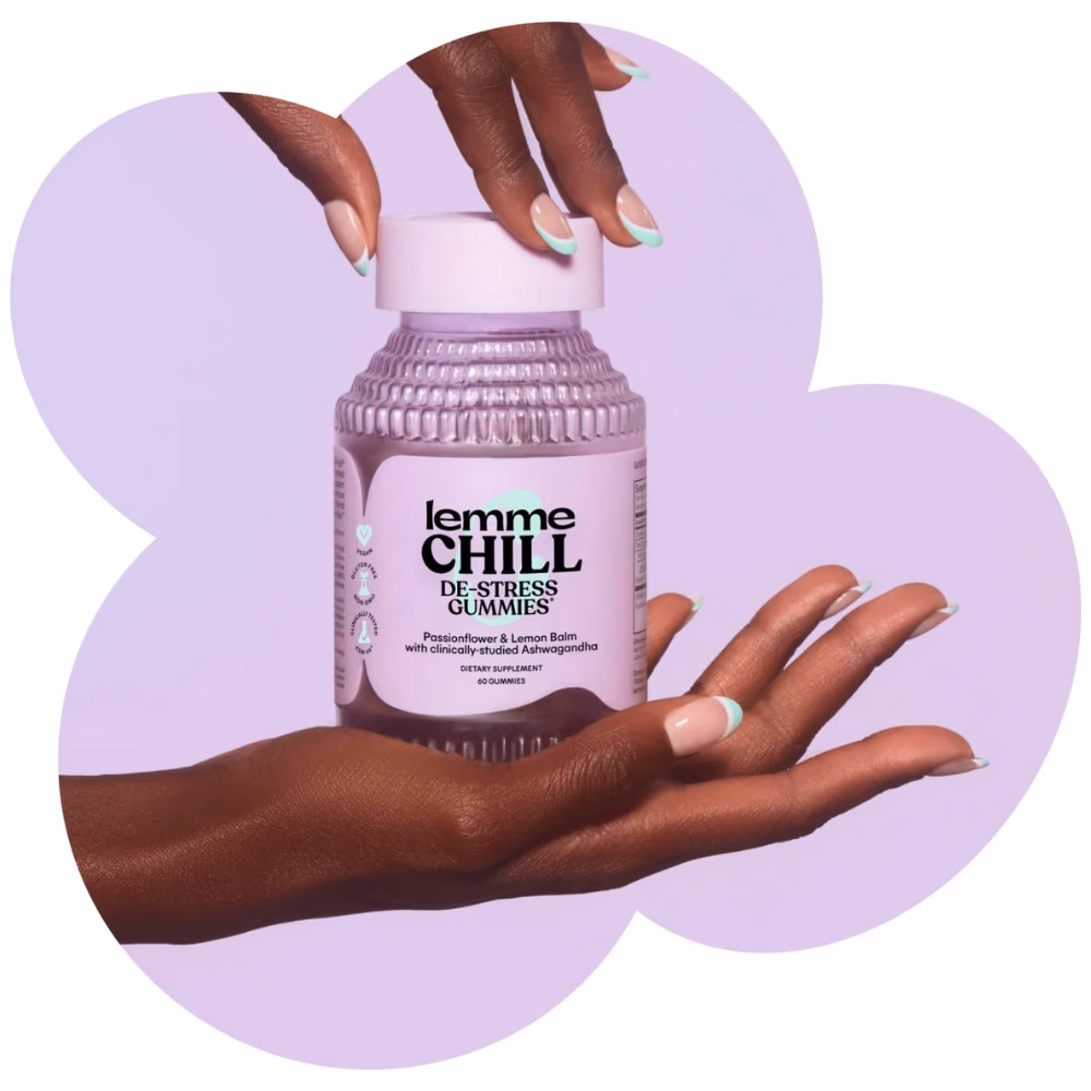 Lemme Chill De-Stress Gummies | KSM-66 Ashwagandha & Passionflower for Calm & Cortisol Balance | 60 Count 3