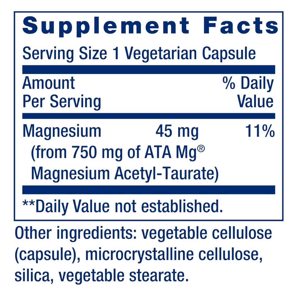 Life Extension Calm Mag - 30 Vegetarian Capsules 2