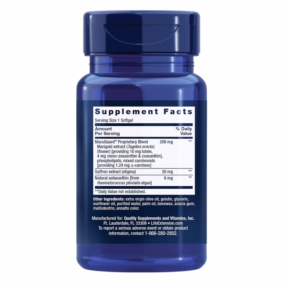 Life Extension MacuGuard -60 Softgels 3