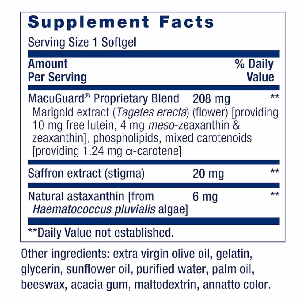 Life Extension MacuGuard -60 Softgels 2