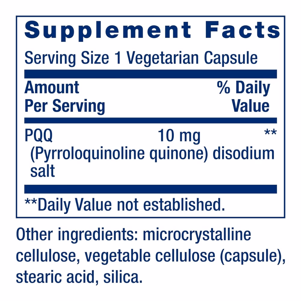 Life Extension PQQ 10mg Vegetarian Capsules 30s 3