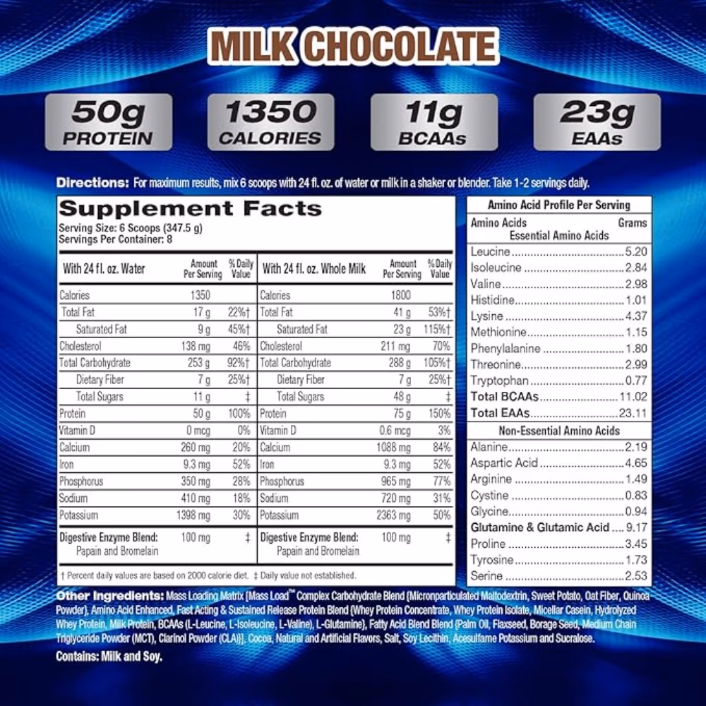 MHP Up Your Mass XXXL 1350 Milk Chocolate 2780g 3