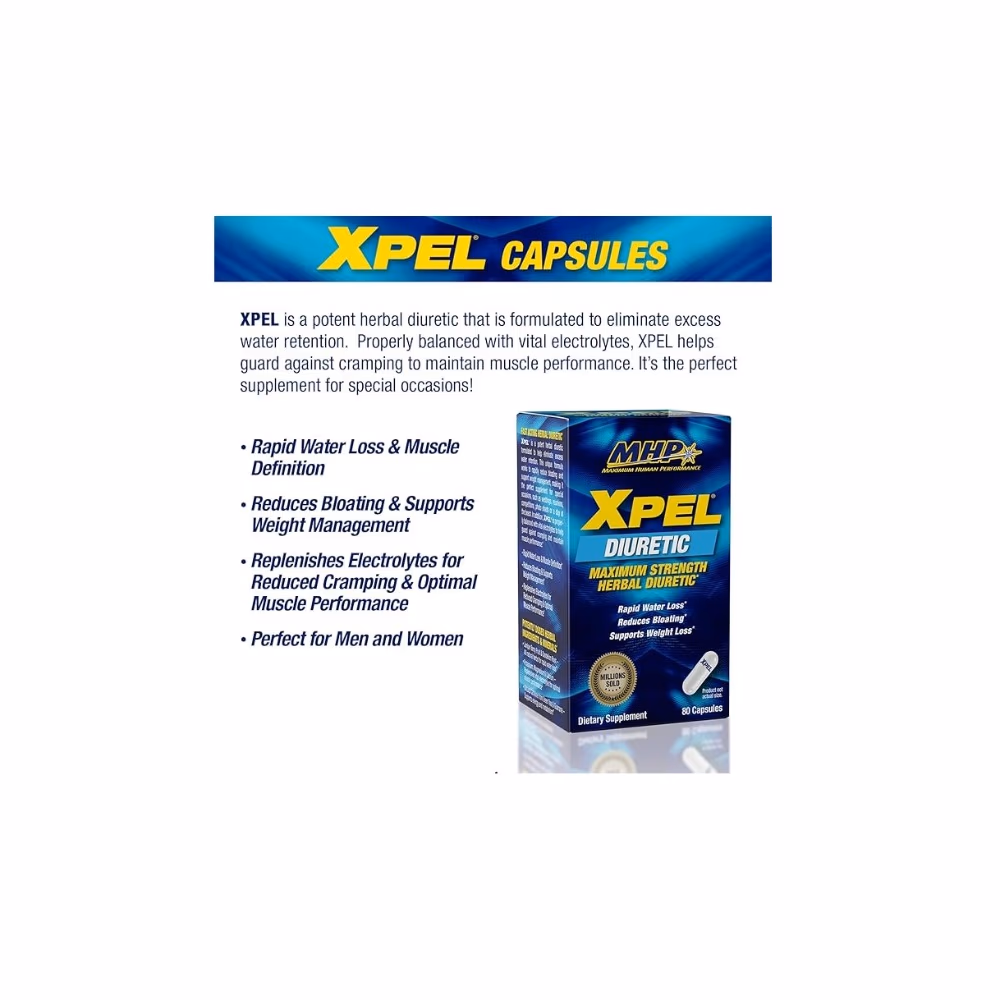 MHP Xpel Diuretic Capsules 80s 3