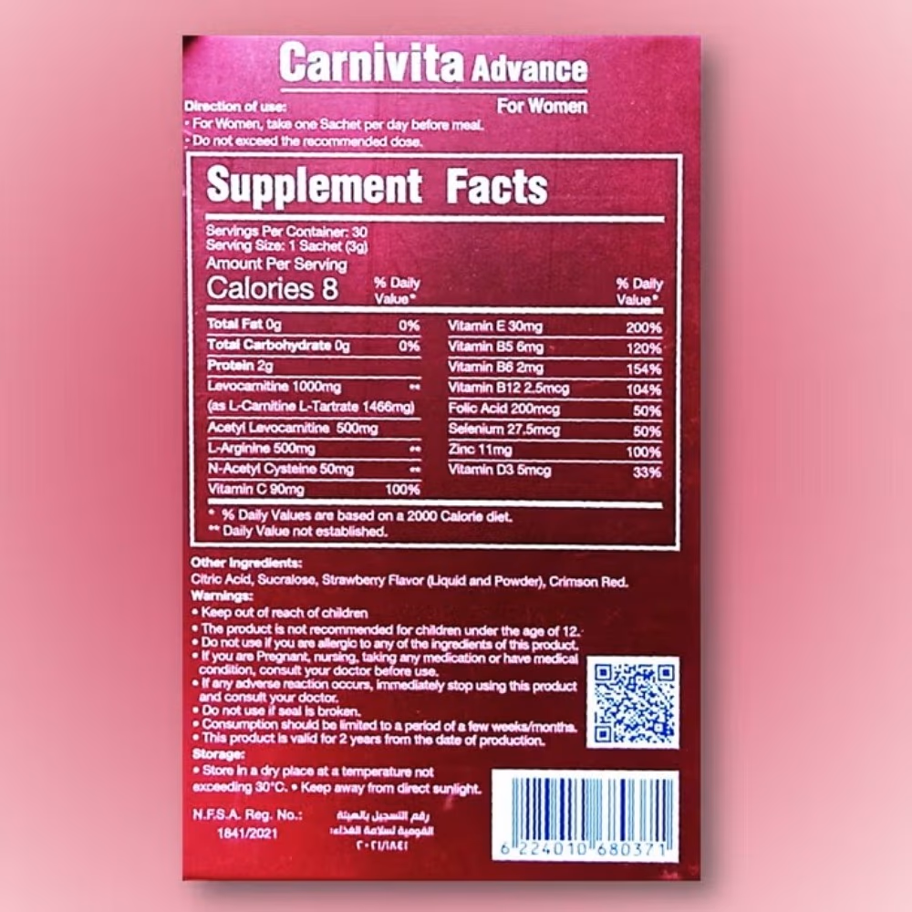 Carnivita Advance for Women Sachets 30s  2