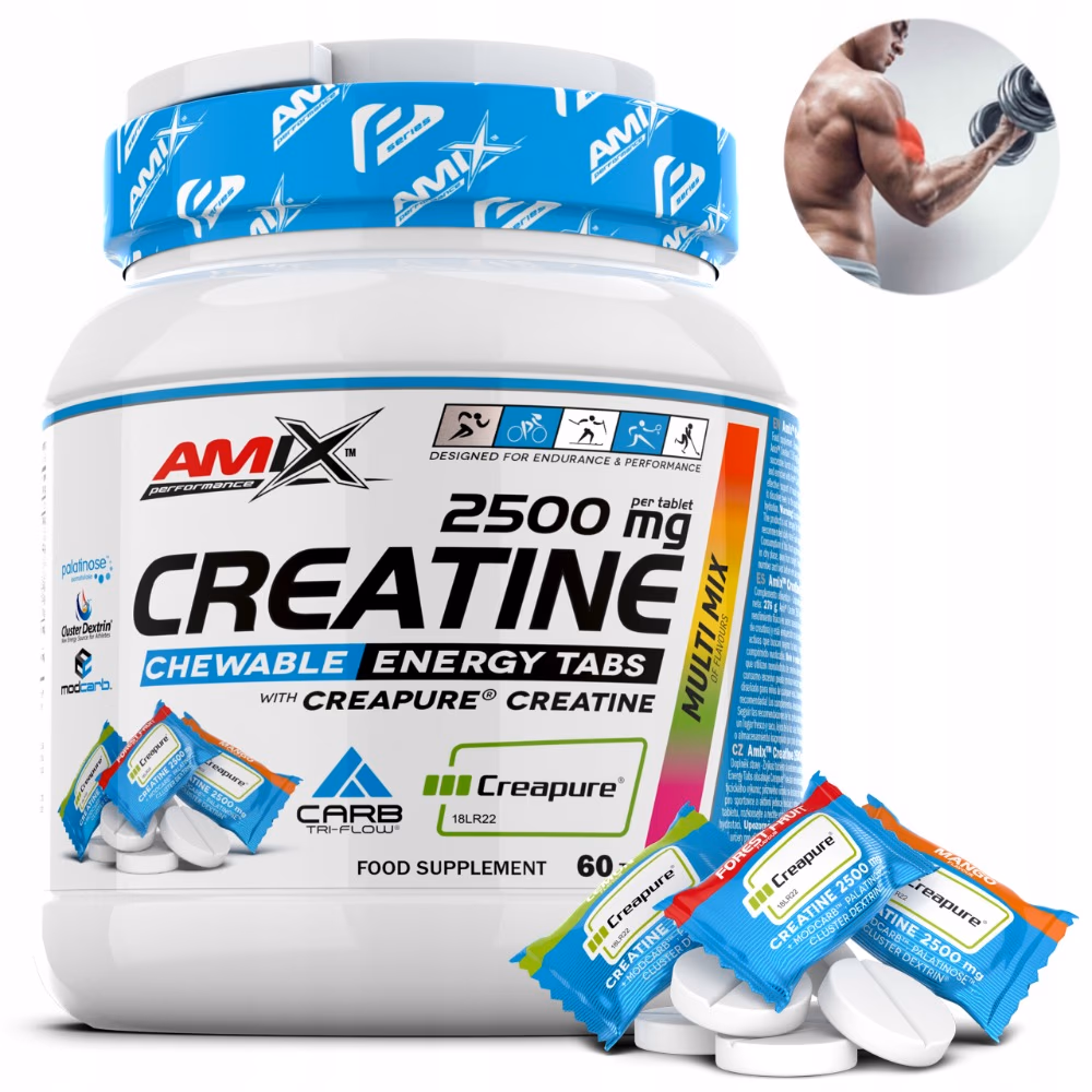 Amix Creatine Creapure 2500mg Chewable 60 Tablets  3