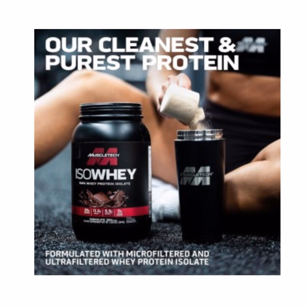 MuscleTech IsoWhey 100% Whey Protein Isolate Chocolate 2lb 3