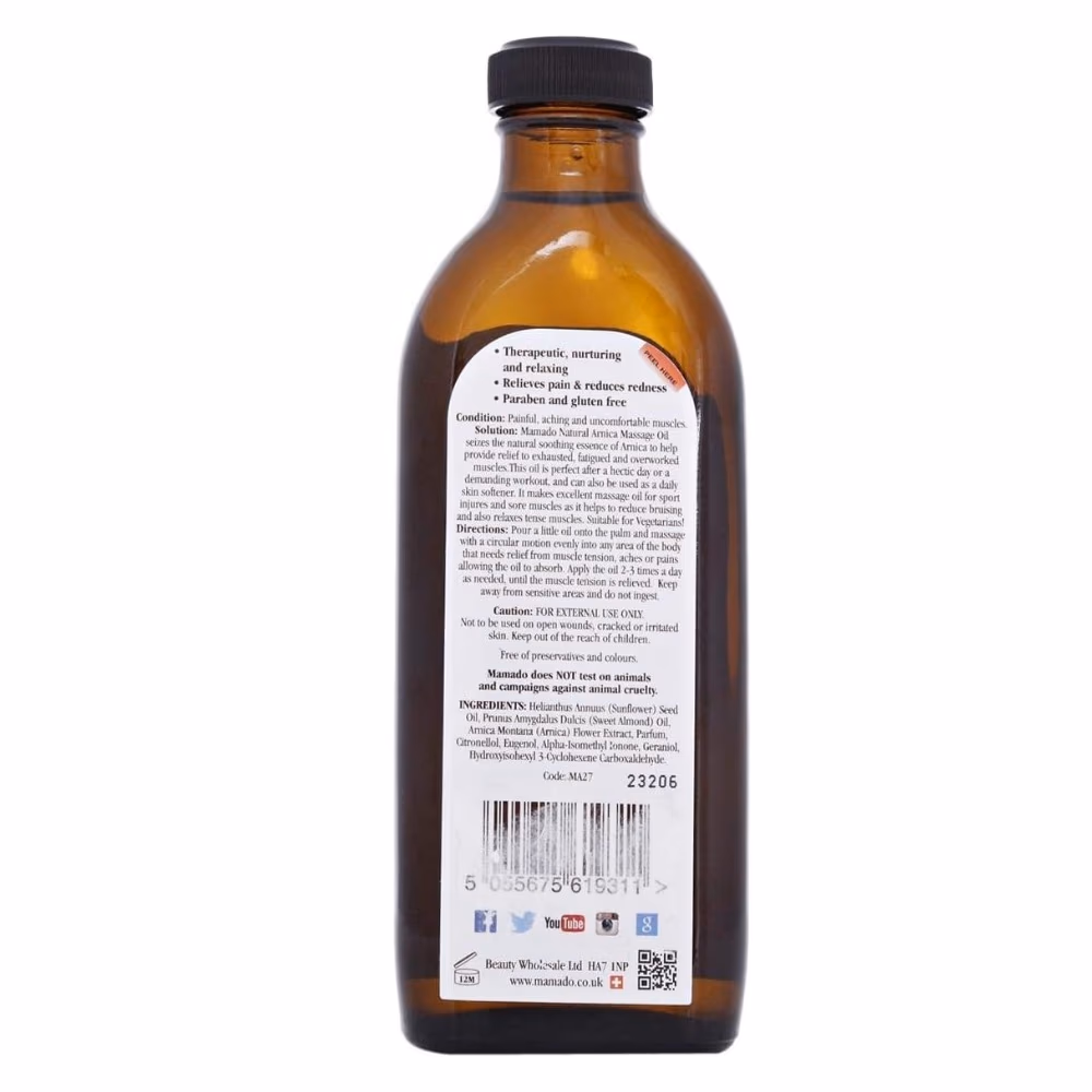 Mamado Natural Arnica Massage Oil (150ml) 2