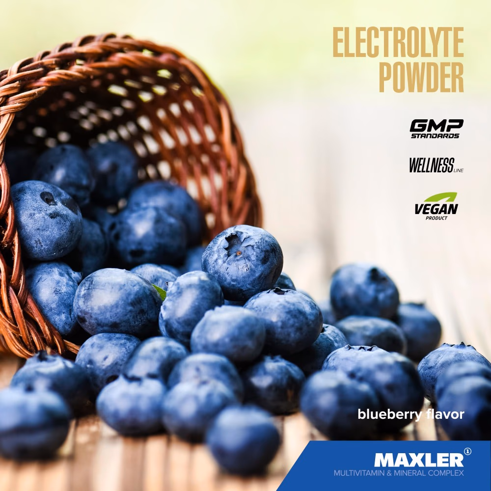 Maxler Electrolyte Powder –Blueberry Flavor,204g 2