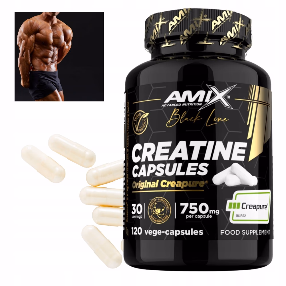Amix Creatine Creapure 750mg 120 Capsules  2