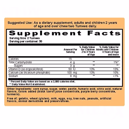 Mr.Tumee Calcium Plus Vitamin D 60 Gummies 2
