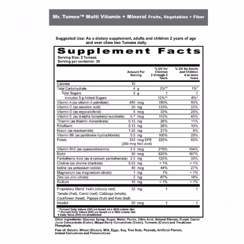 Mr.Tumee Multivitamin and Mineral with Antioxidant 60 Gummies 2