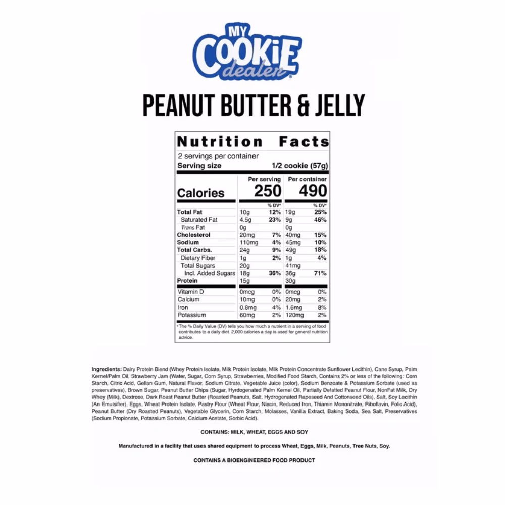 My Cookie Dealer Protein Cookie Peanut Butter & Jelly (113g)  2