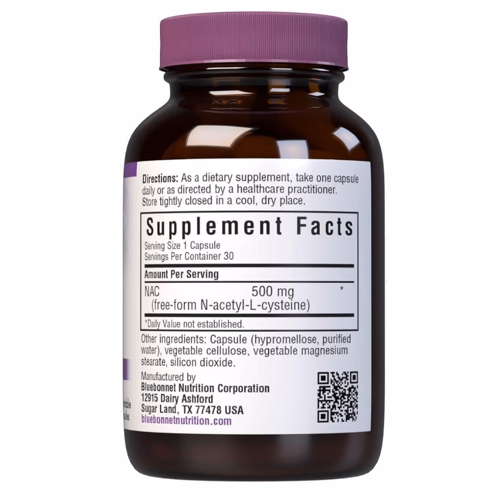 Bluebonnet NAC 500mg 30 Veg Caps 2