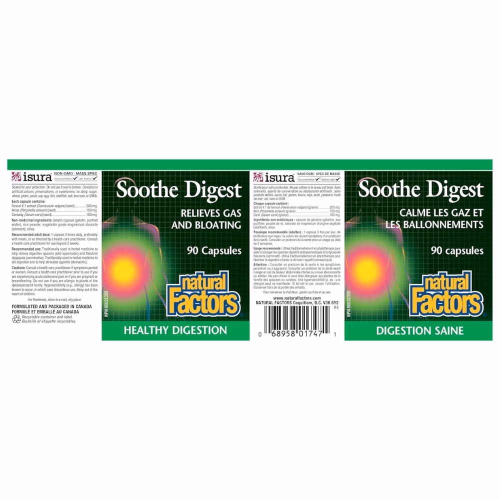 Natural Factors Soothe Digest 90s 2