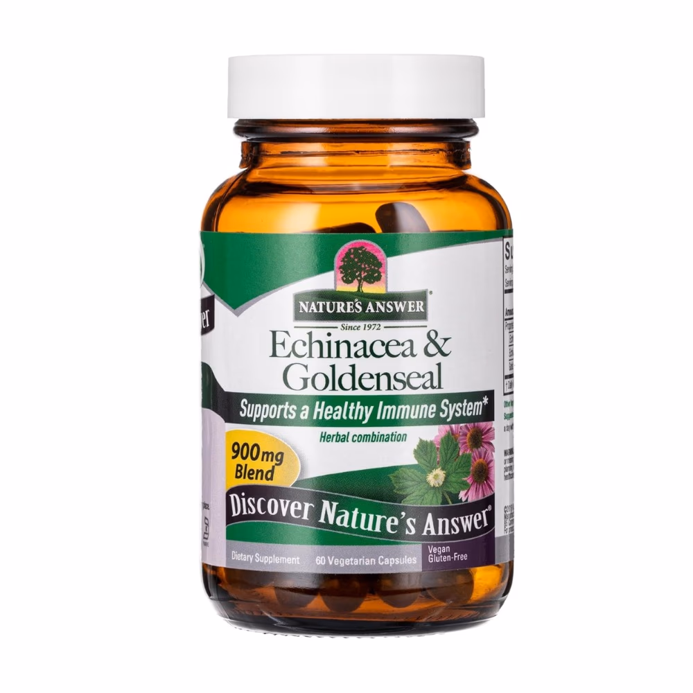 Nature's Answer Echinacea & Goldenseal 60 Veg Caps 2