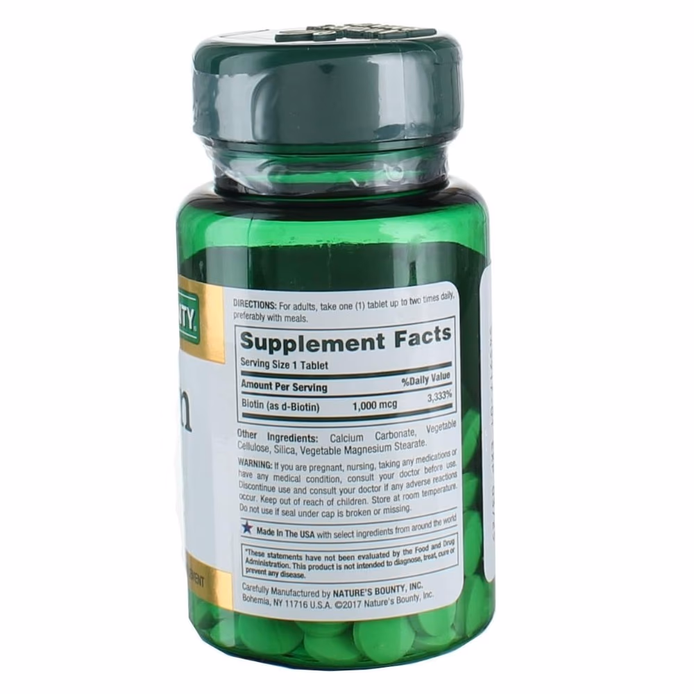 Nature's Bounty Biotin 1000 mcg 100s 2