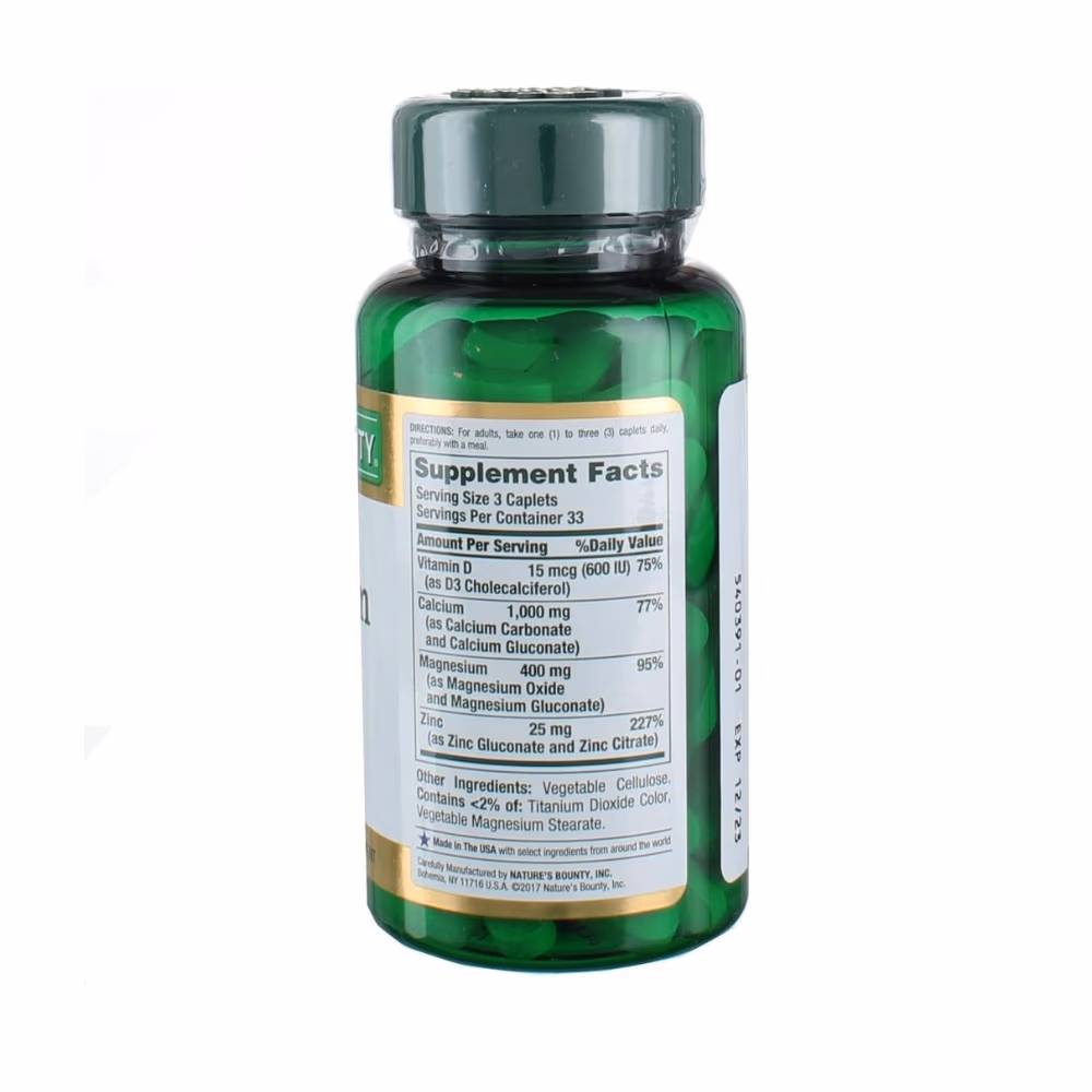 Nature's Bounty Calcium Magnesium Zinc 100s 2