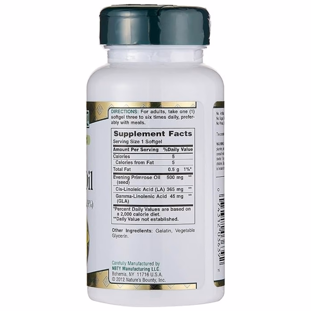 Nature's Bounty Evening Primrose 500mg 100s 2