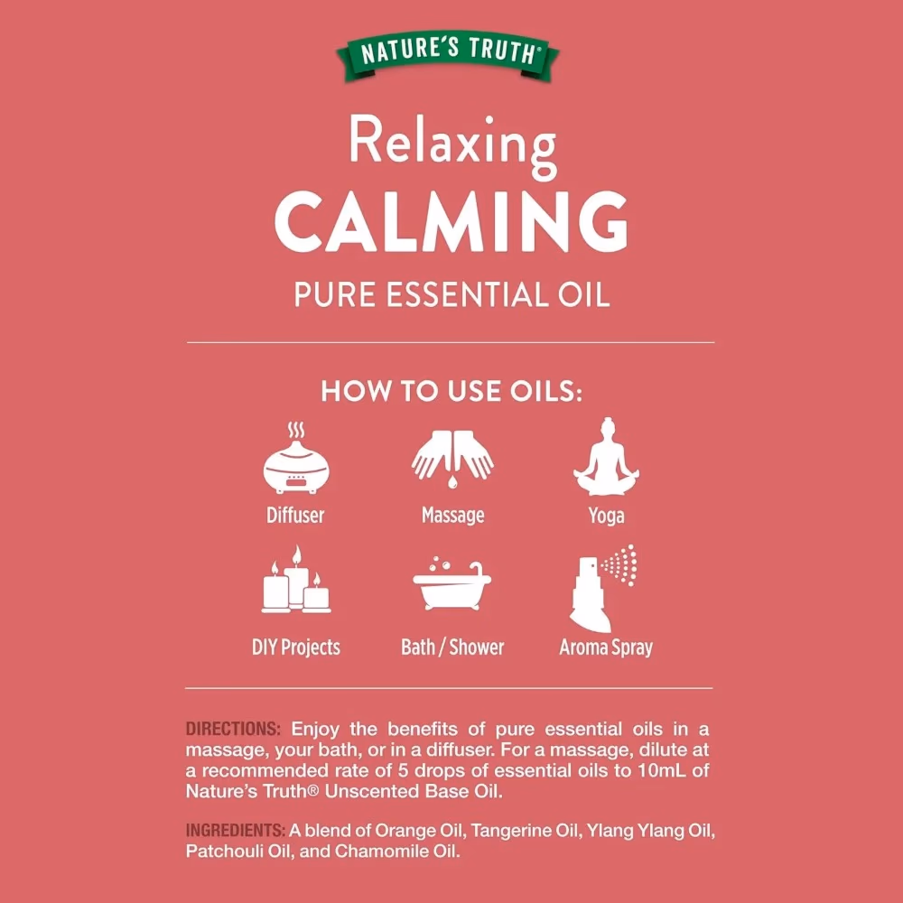 Natures Truth Pure Essential Oil Calming - 15ml 3