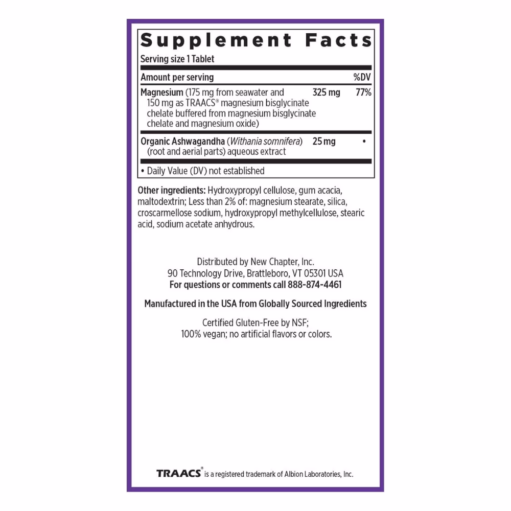 New Chapter Magnesium + Ashwagandha 30 Tabs 5
