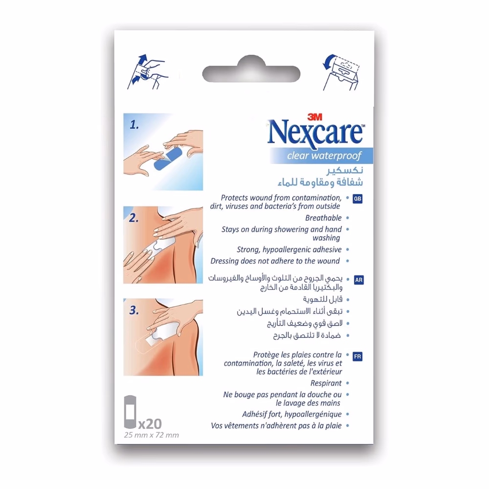 Nexcare Clear Waterproof Bandages 20s 2