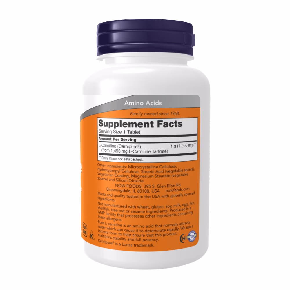 Now L-Carnitine 1000mg 100 Tabs 3