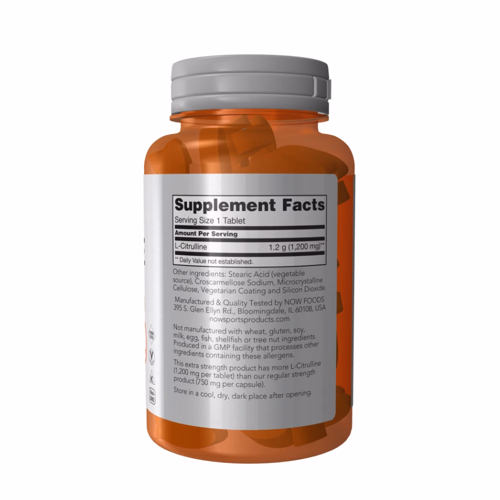 Now L-Citrulline 1200mg 120 Tablets 3