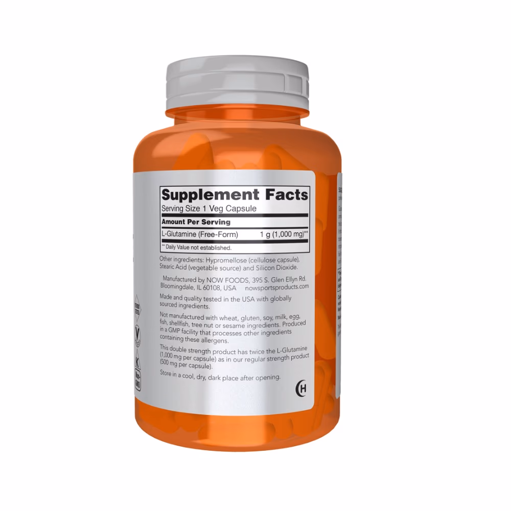 Now L-Glutamine 1000mg 120 Veg Capsules 3