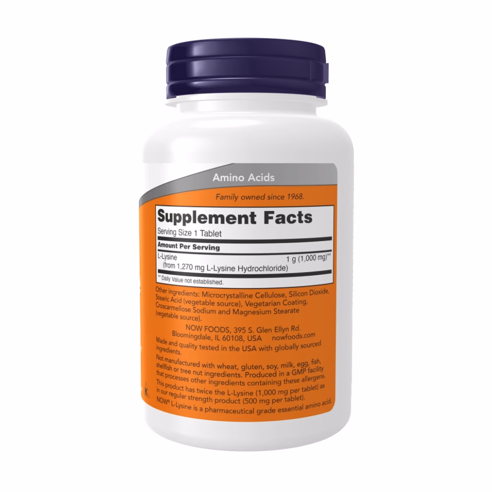 Now L-Lysine 1000mg 100 Tabs 2