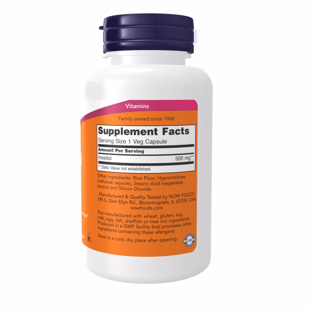 Now Inositol Capsule 500mg 100 Veg Capsules 2