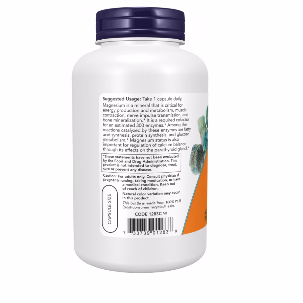 Now Magnesium 400mg 180 Veg Capsules 3