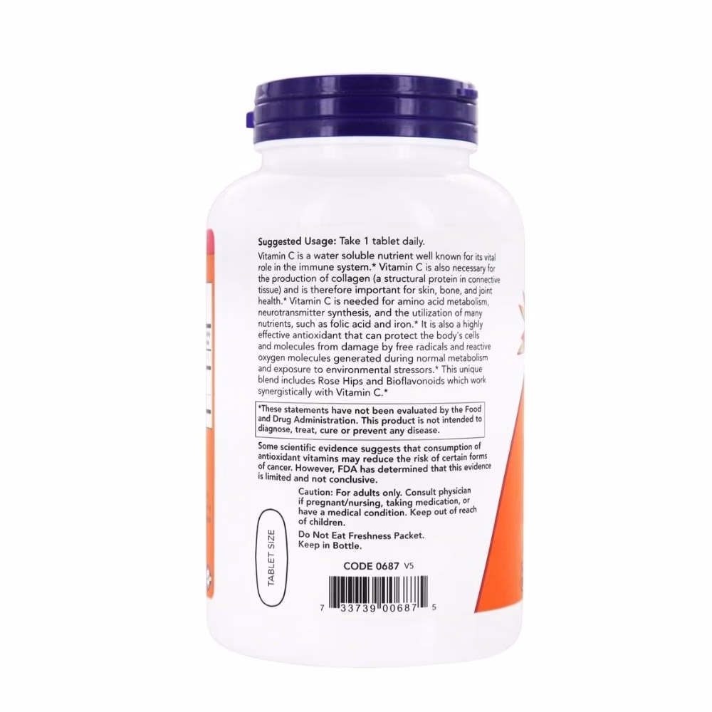  Now C-1000mg with Rose Hips Bioflavonoids - 250 Tablet 3