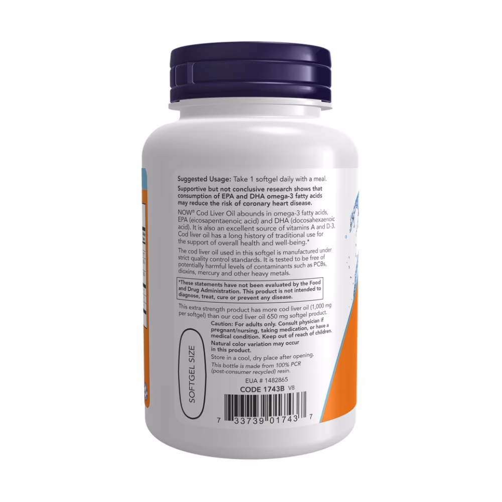Now Cod Liver Oil 90 Softgels 3