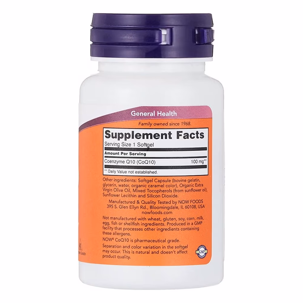 Now CoQ10 100mg 50 Softgels 5