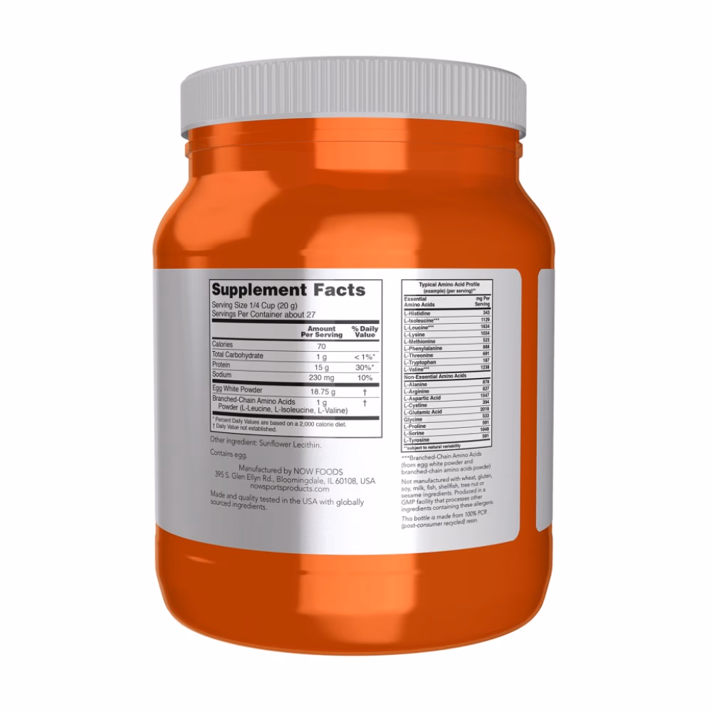 Now Eggwhite Protein Powder 1.2lb 3