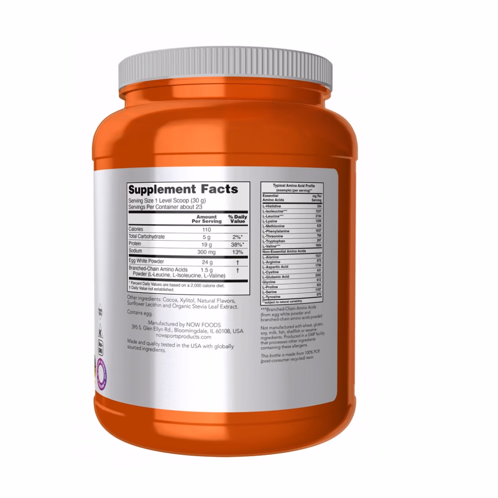 Now Eggwhite Protein 1.5lb Chocolate 2